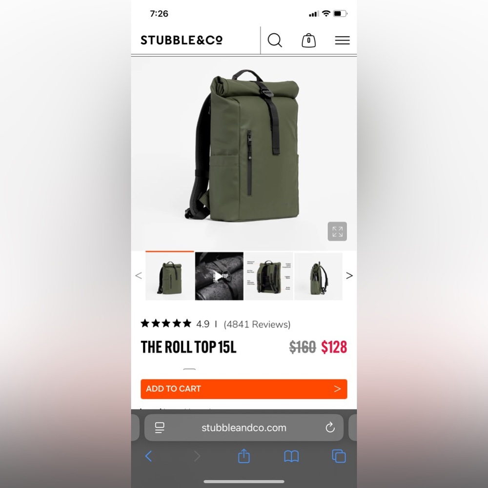 THE ROLL TOP BACKPACK- 15L